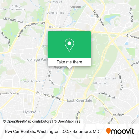 Bwi Car Rentals map