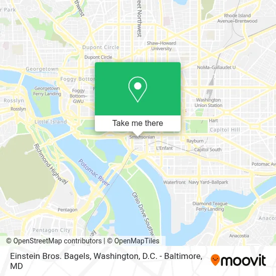 Einstein Bros. Bagels map