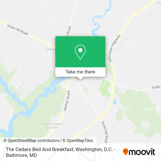 The Cedars Bed And Breakfast map