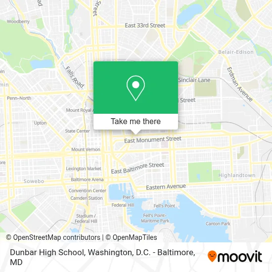 Dunbar High School map