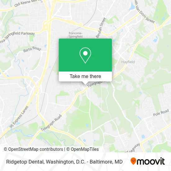 Ridgetop Dental map