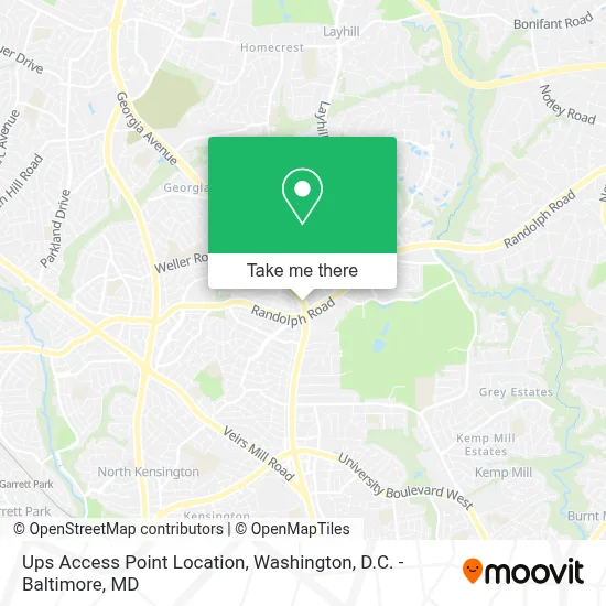 Ups Access Point Location map