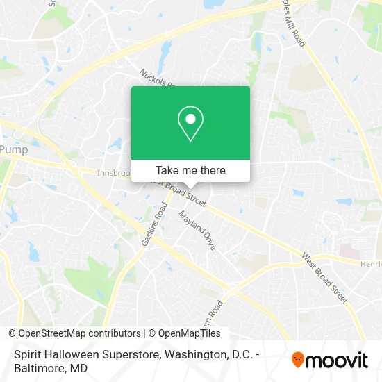 Spirit Halloween Superstore map