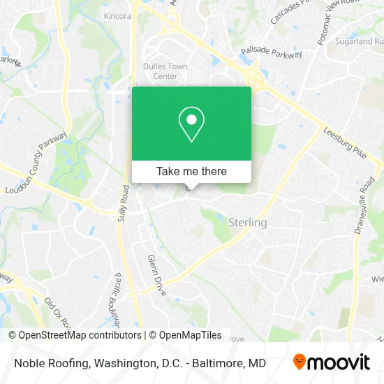 Noble Roofing map