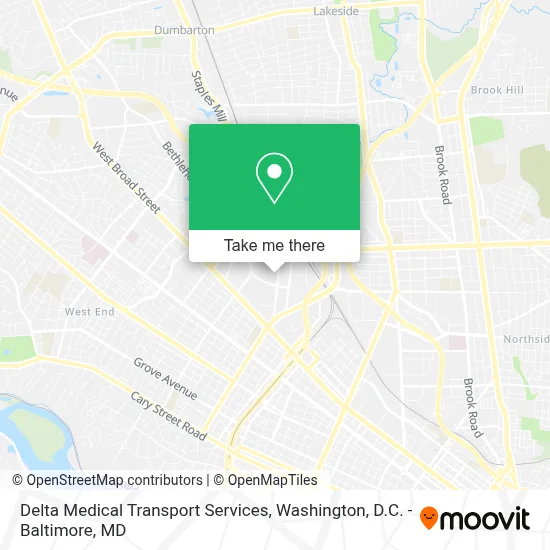 Delta Medical Transport Services map