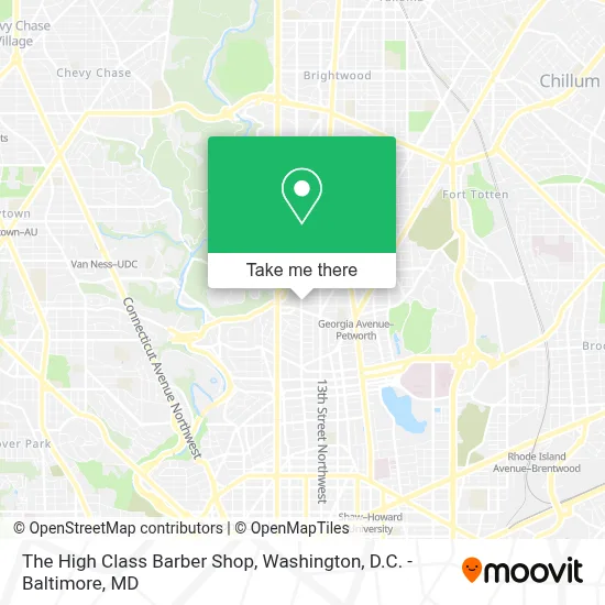 The High Class Barber Shop map