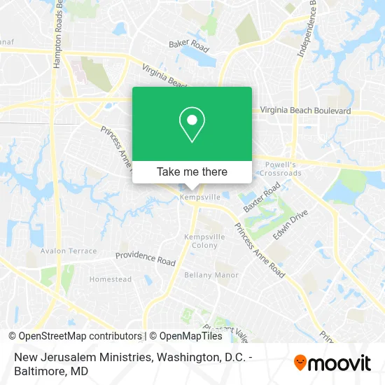 New Jerusalem Ministries map