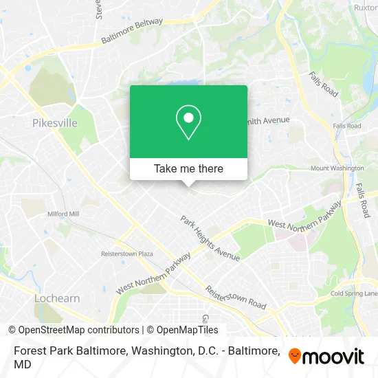 Forest Park Baltimore map