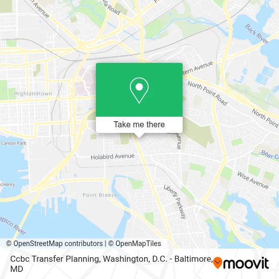 Ccbc Transfer Planning map