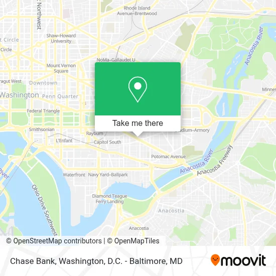 Chase Bank map