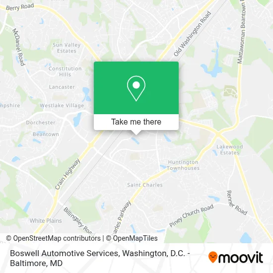Boswell Automotive Services map
