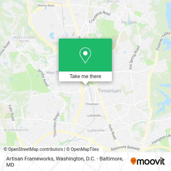Artisan Frameworks map