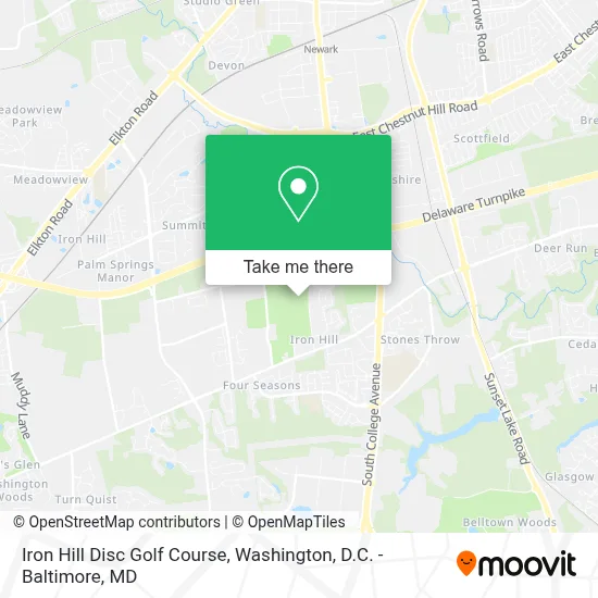 Iron Hill Disc Golf Course map