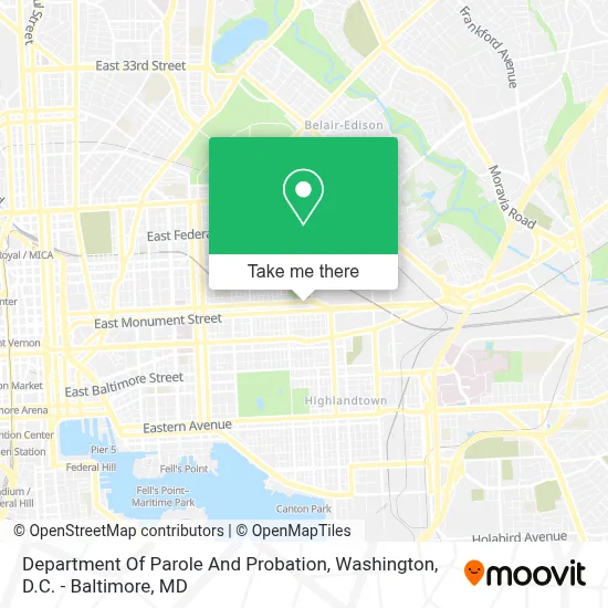 Department Of Parole And Probation map