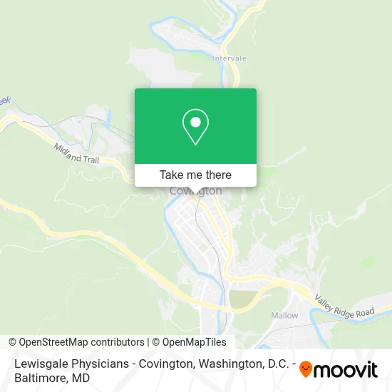 Lewisgale Physicians - Covington map