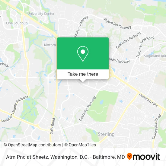 Atm Pnc at Sheetz map