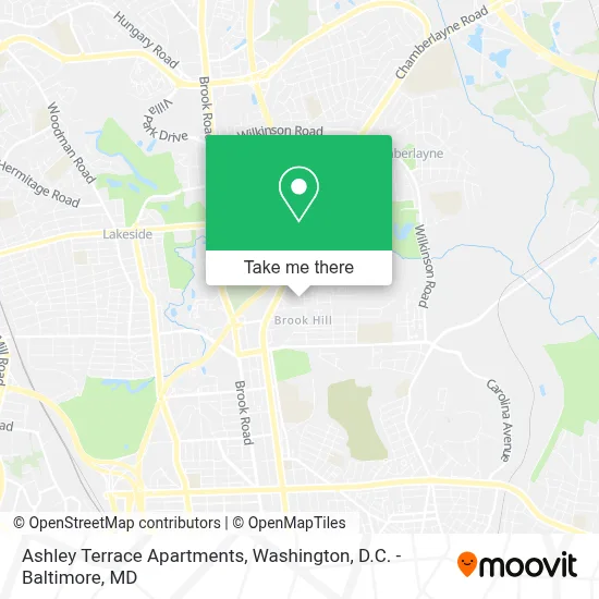 Ashley Terrace Apartments map