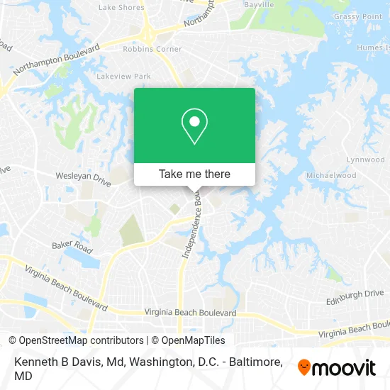 Kenneth B Davis, Md map