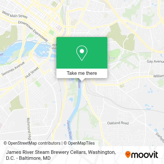 James River Steam Brewery Cellars map