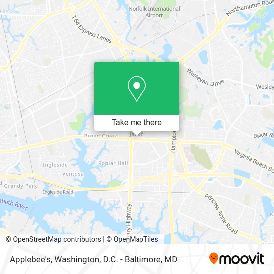 Applebee's map