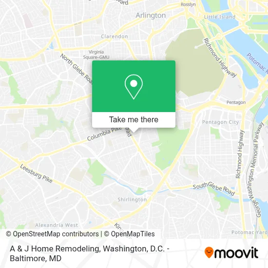 A & J Home Remodeling map