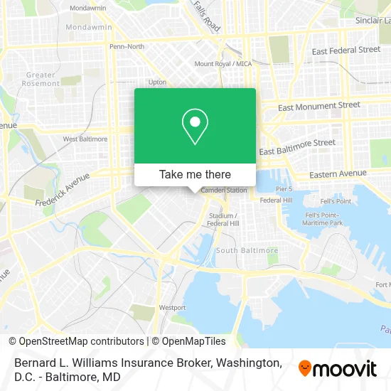 Bernard L. Williams Insurance Broker map