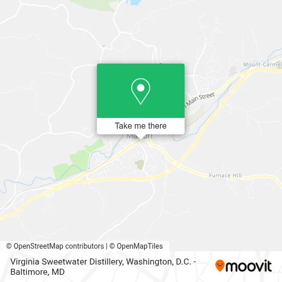Virginia Sweetwater Distillery map