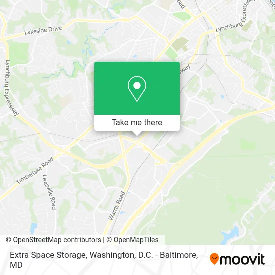 Extra Space Storage map