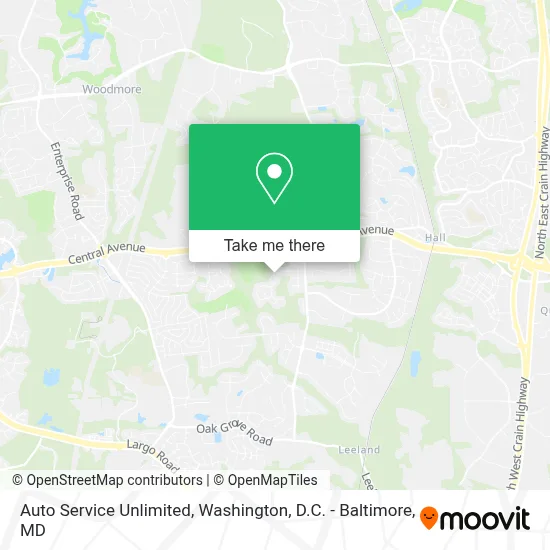 Auto Service Unlimited map