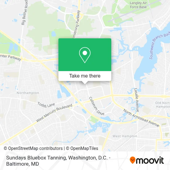 Sundays Bluebox Tanning map