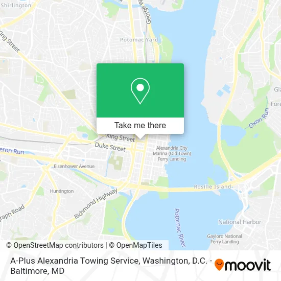 A-Plus Alexandria Towing Service map
