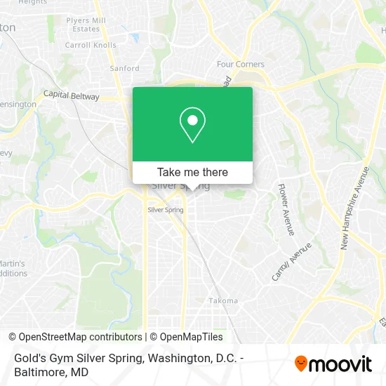 Gold's Gym Silver Spring map