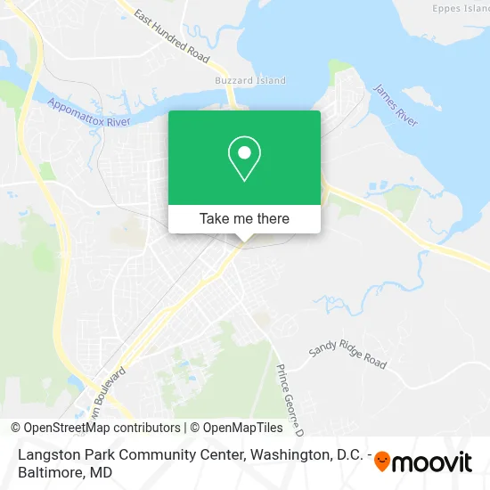 Langston Park Community Center map