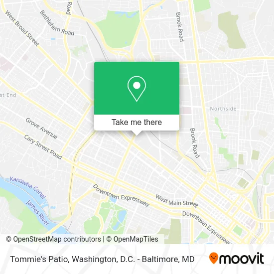 Tommie's Patio map