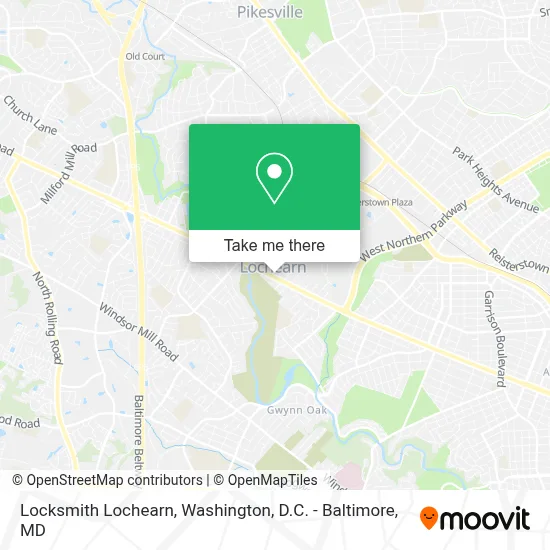 Locksmith Lochearn map