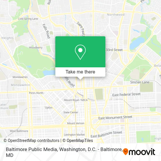 Baltimore Public Media map