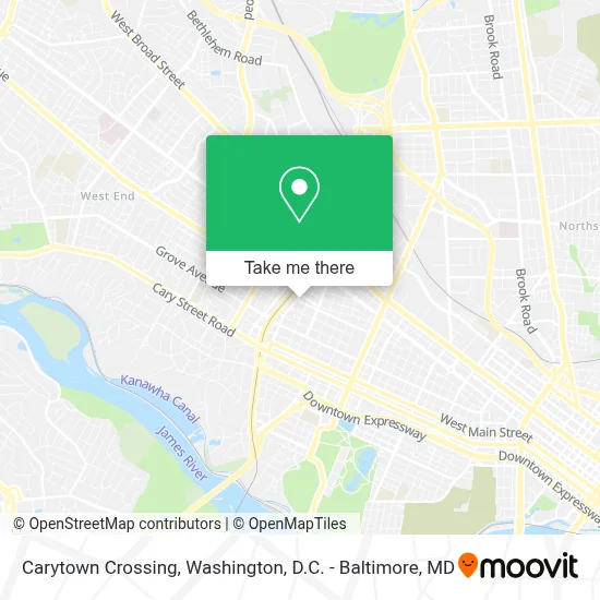 Carytown Crossing map