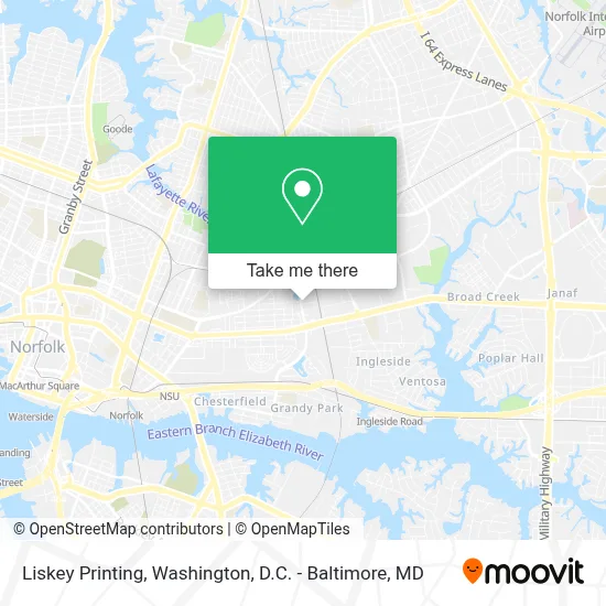 Liskey Printing map