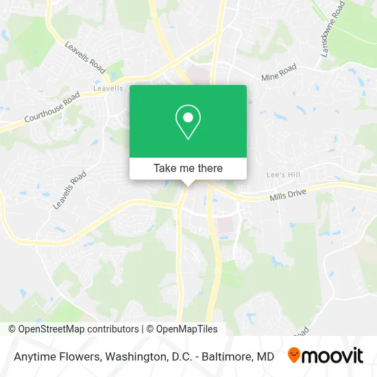 Anytime Flowers map