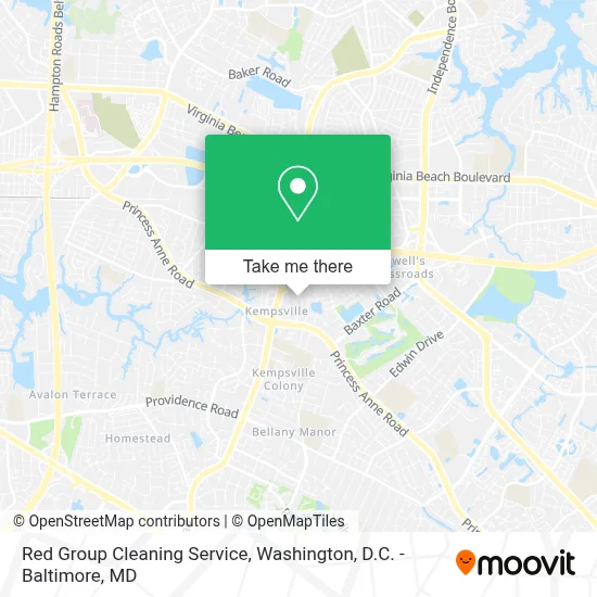 Red Group Cleaning Service map