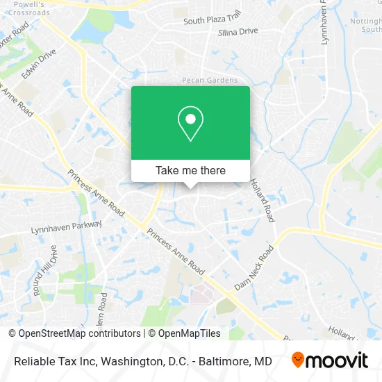 Reliable Tax Inc map