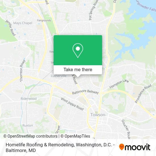 Homelife Roofing & Remodeling map