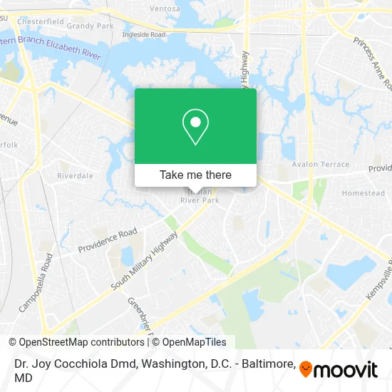 Dr. Joy Cocchiola Dmd map