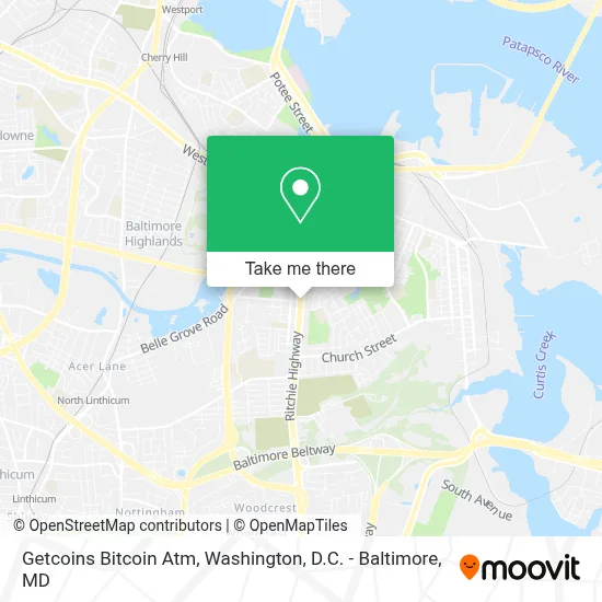 Getcoins Bitcoin Atm map