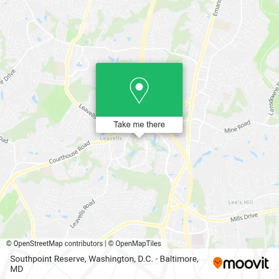 Southpoint Reserve map