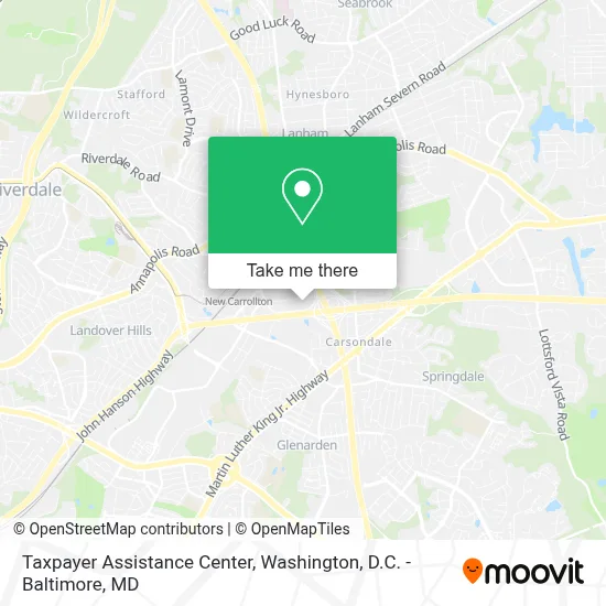 Taxpayer Assistance Center map