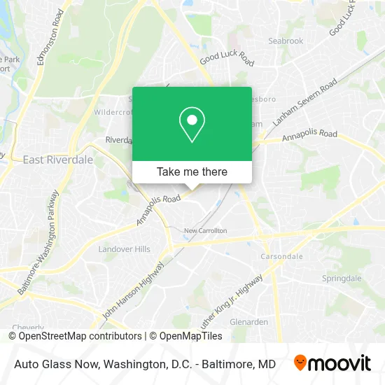 Auto Glass Now map