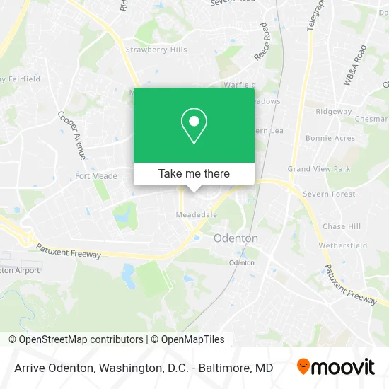 Arrive Odenton map