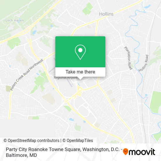 Party City Roanoke Towne Square map