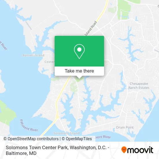 Solomons Town Center Park map